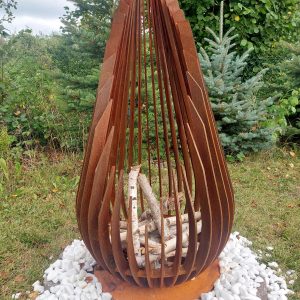 KOSZ OGNIOWY "KROPLA" palenisko ogrodowe STAL CORTEN kominek XXL